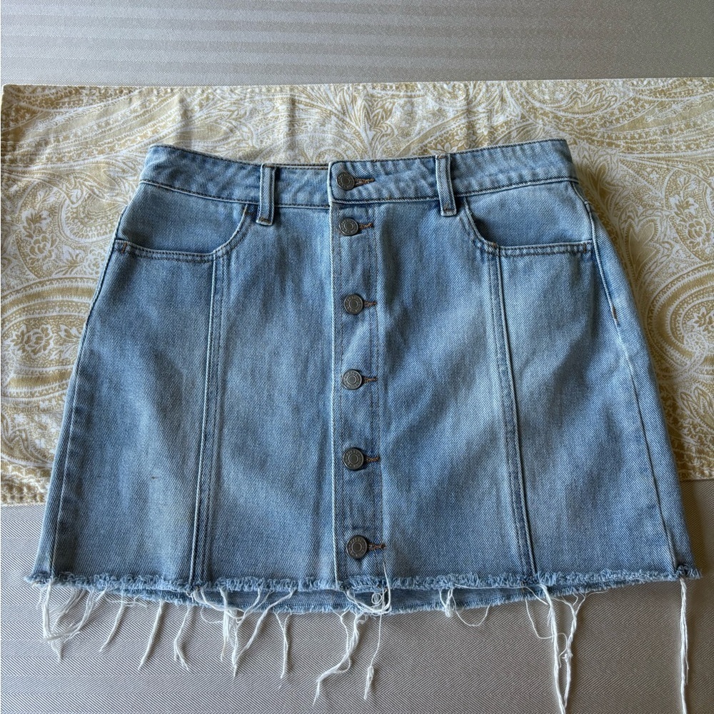 PacSun Light Blue Denim Mini Skirt